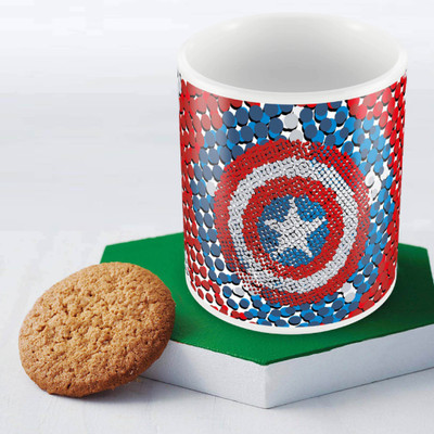 

Marvel Captain America -design Officially Licensed Ceramic Mug(350 ml), Multicolor