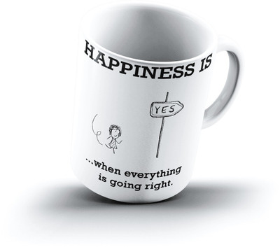 

Ucard Happiness Is1110 Bone China, Ceramic, Porcelain Mug(325 ml)