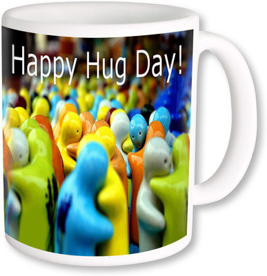 

PhotogiftsIndia Happy Hug Day 03 Ceramic Mug(325 ml), Multicolor