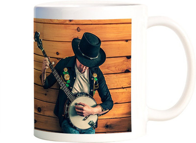 

Rangeele Inkers Guitar men Ceramic Mug(300 ml), Multicolor