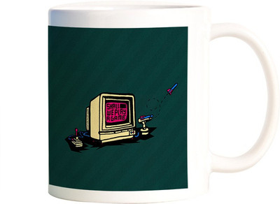 Rangeele Inkers Shall We Play Game Ceramic Mug(300 ml), Multicolor