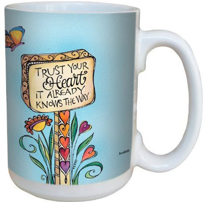 

Tree-Free Greetings Greetings lm43933 Trust Your Heart by Joanne Fink Ceramic with Full-Sized Handle, 15-Ounce Ceramic Mug(60 ml), Multicolor
