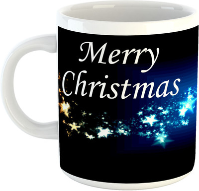 

Deeher Gifts Happy New Year & Hapyy Christmas Design3 Ceramic Mug(330 ml), Multicolor