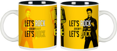 

Posterboy Elvis Presley - Lets Rock Ceramic Mug(350 ml), Multicolor
