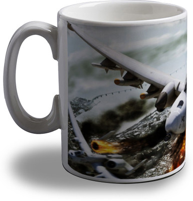 

Artifa Fighter Plane Porcelain, Ceramic Mug(350 ml), Multicolor