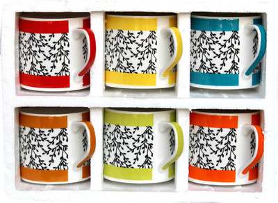 

Pearl Ana-C3 Bone China(Multicolor, Pack of 6)
