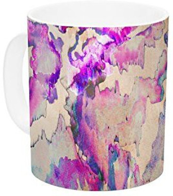 

Kess InHouse InHouse Nikki Strange Weirdi Kat Ceramic Coffee, 11 oz, Multicolor Ceramic Mug(60 ml)