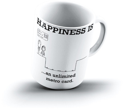 

Ucard Happiness Is1791 Bone China, Ceramic, Porcelain Mug(325 ml)
