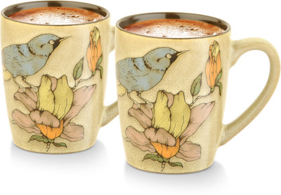 

Dorren Crook RMR 2MM 22 Ceramic Mug(Pack of 2), Yellow