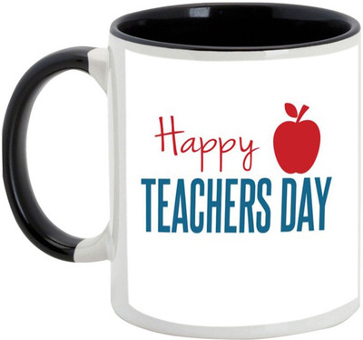 

AllUPrints Respect Your Teacher Ceramic Mug(325 ml), Black