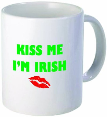 

Rikki Knight LLC Knight Kiss Me I'M Irish Funny11 oz Ceramic Coffee Cup Ceramic Mug(60 ml), Multicolor