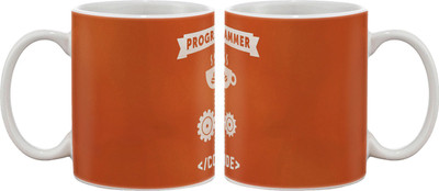 

Artifa Programmer Code Porcelain, Ceramic Mug(350 ml), Multicolor