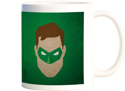 

Rangeele Inkers Green Lantern Minimals art work Ceramic Mug(300 ml), Multicolor