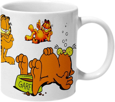 

Mooch Wale Garfields Ceramic Mug(325 ml), Multicolor