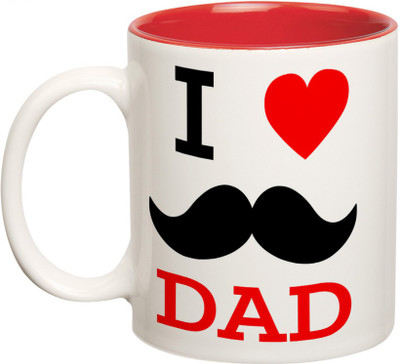 

Prithish I Love Dad Mooch Double Color Ceramic Mug(330 ml), Multicolor