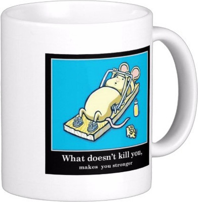 35% OFF on Exoctic Silver Gym-Vim Doley-Sholey C006 Ceramic Coffee Mug(300 ml)