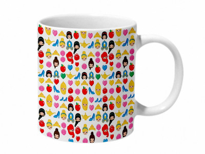 

Mooch Wale Fairy Tail Prinvess Pattern Ceramic Mug(325 ml), Multicolor