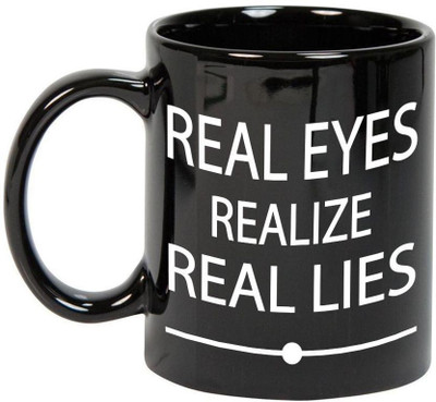 

Prithish Real Eyes Ceramic Mug(330 ml), Multicolor