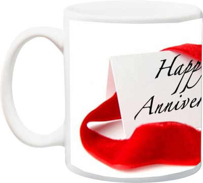 

ME&YOU Anniversary Gift for Husband,Wife Celebrate Red rebom printed Ceramic Mug(325 ml), Multicolor