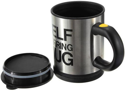 

Skys & Ray Stirring Coffee Plastic Mug(250 ml), Black