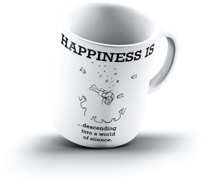 

Ucard Happiness Is2053 Bone China, Ceramic, Porcelain Mug(325 ml)