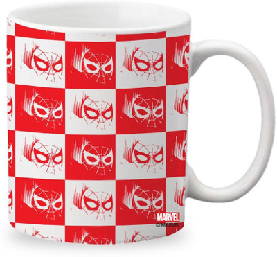 

ORKA Spiderman Faces Digital Printed Ceramic Mug(350 ml), Multicolor