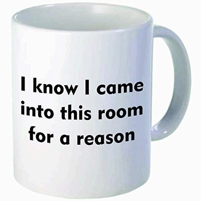 

Rikki Knight Knight I Know I Came into this Room for a Reason Funny Quotes Ceramic Coffee, 11 oz, White Ceramic Mug(60 ml), Multicolor