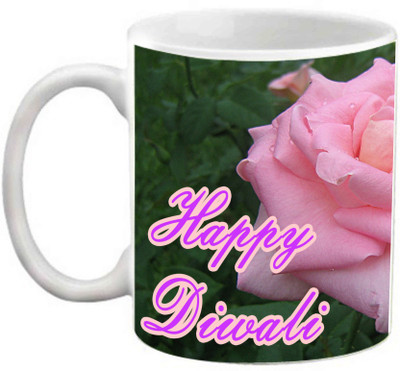 

EFW Happy Diwali Flower Theme Coffee Ceramic Mug(325 ml)