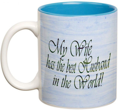 

Prithish My Wife Has The Best Husband Double Color Ceramic Mug(330 ml), Multicolor