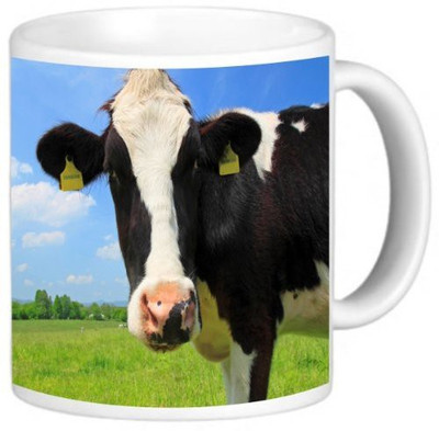 

Rikki Knight LLC Knight Ceramic Coffee, Cow Face Close-Up Design Ceramic Mug(60 ml), Multicolor