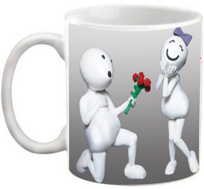 

EFW ZOOZOO YOU ARE THE ONE I WANNA MARRY PRINTED Ceramic Mug(325 ml), White