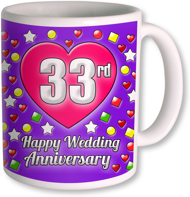 

PhotogiftsIndia Gifts For 33rd Wedding Anniversary Coffee Ceramic Mug(350 ml), White