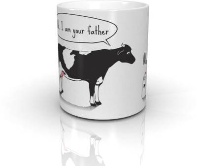 

Bcreative Milk, I Am Your Father (Officially Licensed) Ceramic Mug(350 ml)