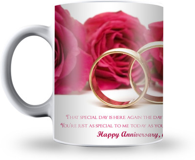 

Presto Personalised for Anniversary Ceramic Mug(330 ml), White