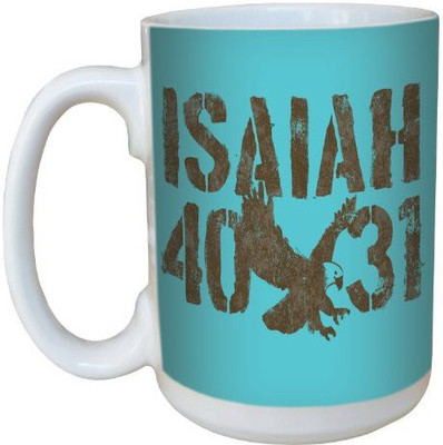 

Tree-Free Greetings Greetings lm44265 Stencil Style: Isaiah 40:31 Ceramic with Full-Sized Handle, 15-Ounce Ceramic Mug(60 ml), Multicolor