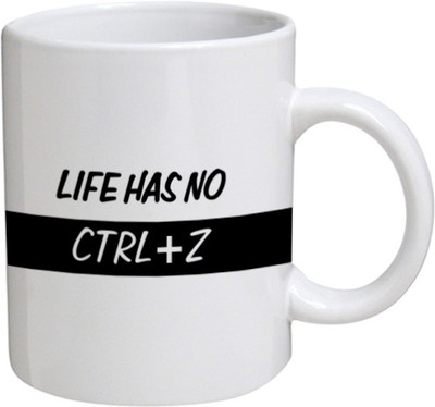 

Disginer Cases Life Has On - MyBestow White Plain Coffee Ceramic Ceramic Mug(320 ml), Multicolor