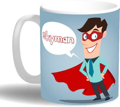 

PRINT OPERA Sky man Ceramic Mug(330 ml), Multicolor