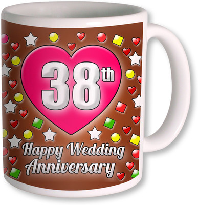 

PhotogiftsIndia Gifts For 38th Wedding Anniversary Coffee Ceramic Mug(350 ml), White