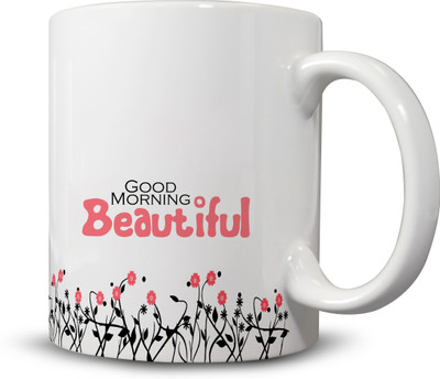 

Ackme Design Good Morning Beautiful Ceramic Mug(325 ml), Multicolor
