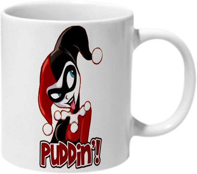 

Mooch Wale Harley Quinn Puddin Ceramic Mug(325 ml), Multicolor
