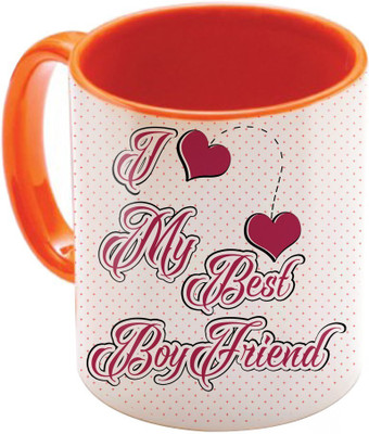 

SKY TRENDS Wonderful & Best Valentine Orange Gift For GirlFriend,Boyfriend,Husband,Wife,Friend Design Cod 084 Ceramic Mug(325 ml)