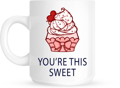 

HuppmeGift Sweet2 White Ceramic Mug(350 ml)