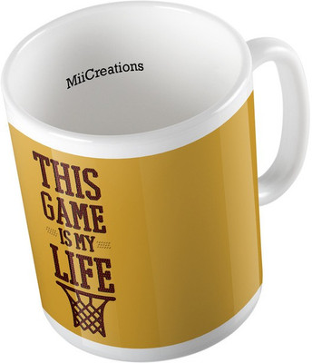 

MiiCreations Printed This Game Is My Life Ceramic Mug(325 ml), Multicolor