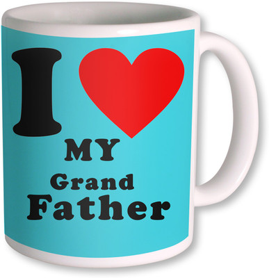 

PhotogiftsIndia I Love Grand Father Colorfull Ceramic Mug(350 ml), White