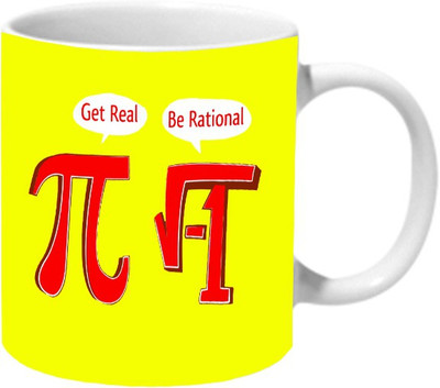 

Mooch Wale Get Real Be Rational Ceramic Mug(325 ml), Multicolor