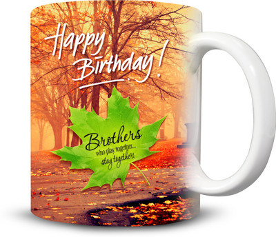 

Ackme Design Brother Birthday Cool Coffees Ceramic Mug(325 ml), Multicolor
