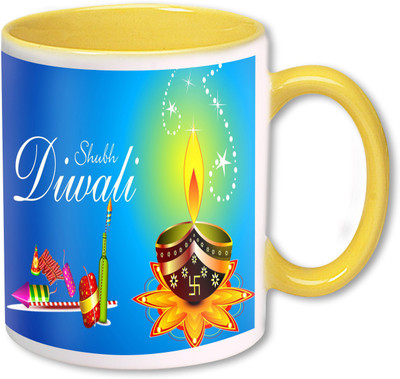 

Heyworlds happy diwali gifts 78 Ceramic Mug(325 ml), Multicolor