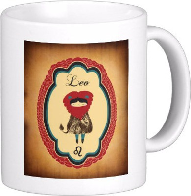 

Exoctic Silver Zodiac Signs Leo Ceramic Mug(300 ml), Multicolor