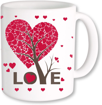 

Heyworlds love you happy valentine gifts 0031 Ceramic Mug(325 ml), Multicolor