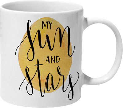Mooch Wale Game Of Thrones Sun And Stars Quote Ceramic Mug(325 ml), Multicolor